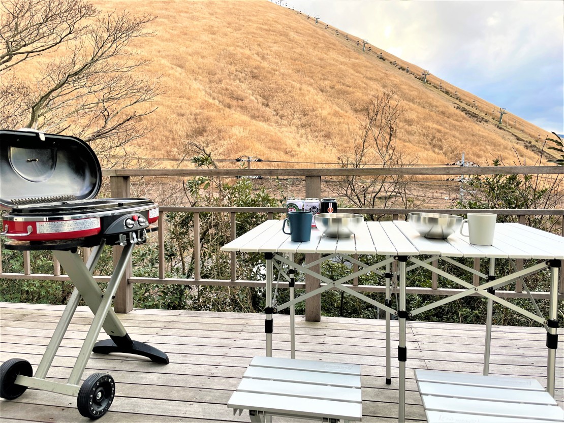 静岡県 伊豆高原のコテージ｜絶景＆カフェインテリアのコテージ　ココナッツハウス伊豆の写真：BBQデッキ