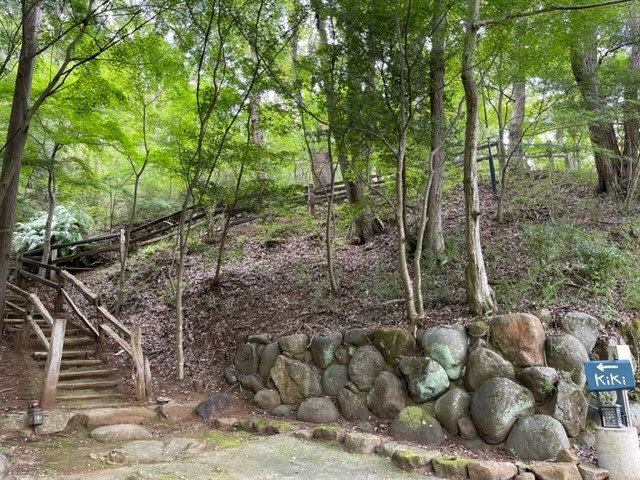 癒しの森スターヒルズ　キキの家｜静岡県・中伊豆｜この階段を登った高台にあります。