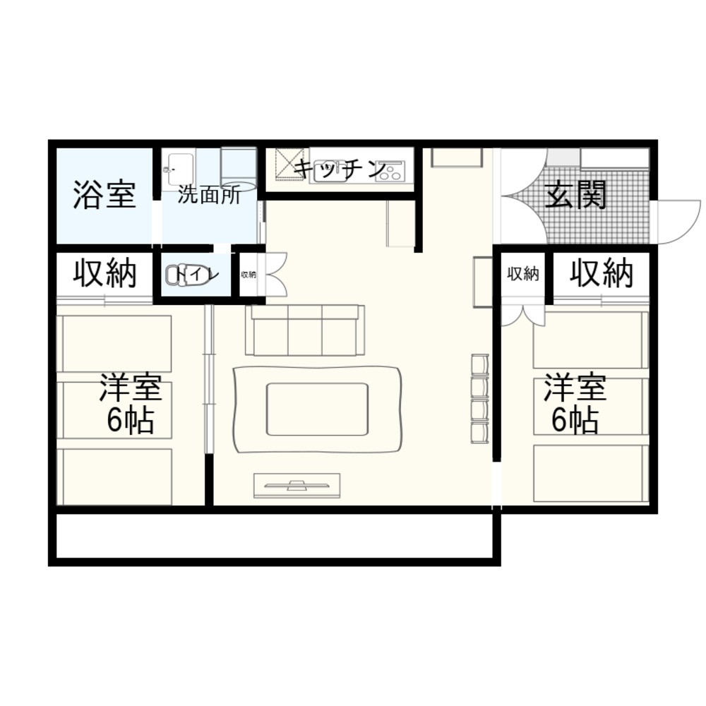 群馬県 北軽井沢・嬬恋・万座の貸別荘・コテージ｜アウトドア貸切別荘北軽井沢Ⅰの間取り