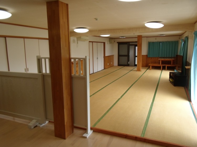 兵庫県 姫路・赤穂・播磨のコテージ｜ポパイテンキャンプ場　ゴールドハウス(1棟貸切)の写真：大広間