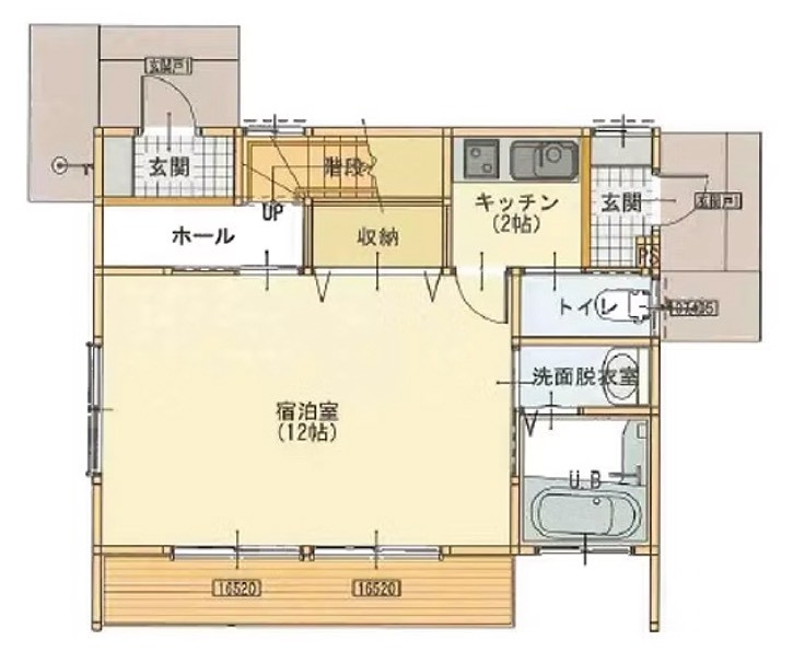 villa STAYSEA 海辺の宿｜千葉県・館山・南房総｜１階間取り